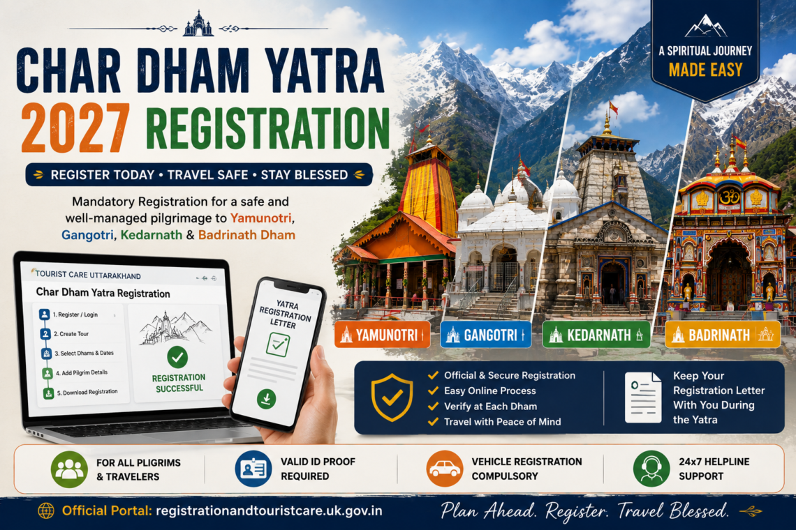 Char Dham Yatra 2027 Registration