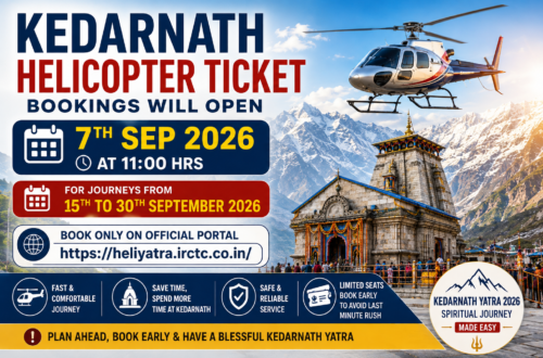 Kedarnath Helicopter ticket bookings