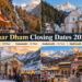 Char Dham Closing Dates 2026